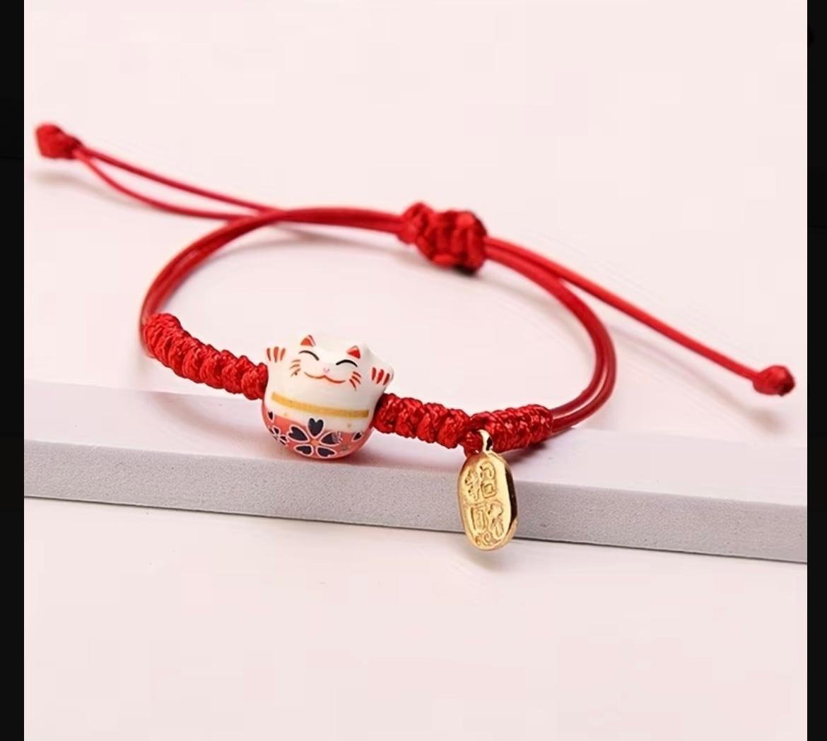 Pulsera de Cerámica con Diseño de Gato