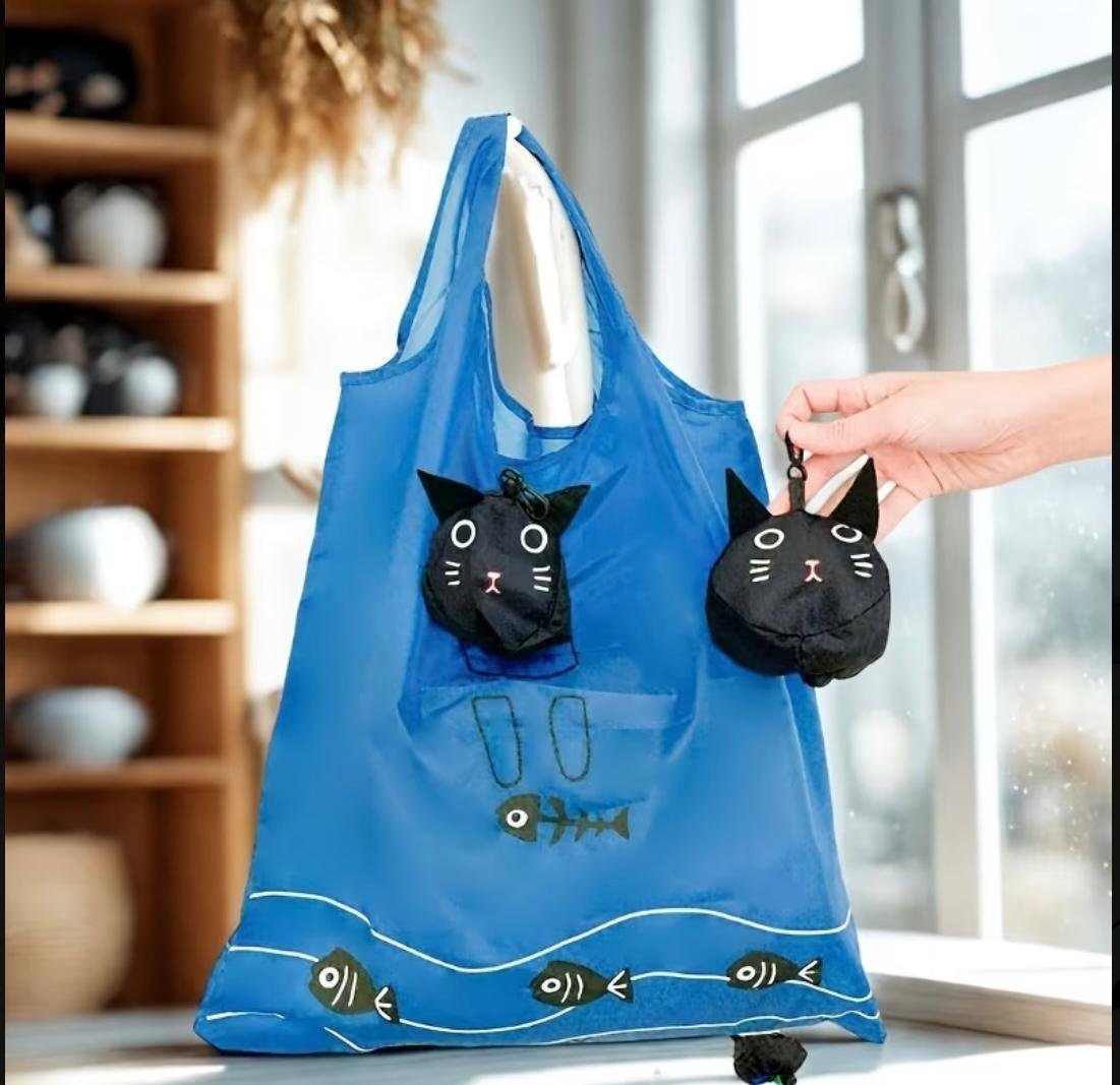 Bolsa con estampado de gato